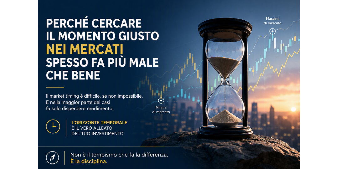 Copertina Perché cercare di “indovinare il momento giusto” sui mercati spesso fa più male che bene