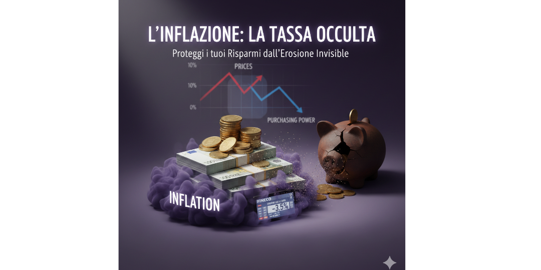 Rappresentazione visiva dell'articolo: Inflazione: la "Tassa Occulta" che sta silenziosamente mangiando i tuoi risparmi